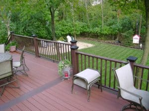 elevated composite deck installation patio vs deck