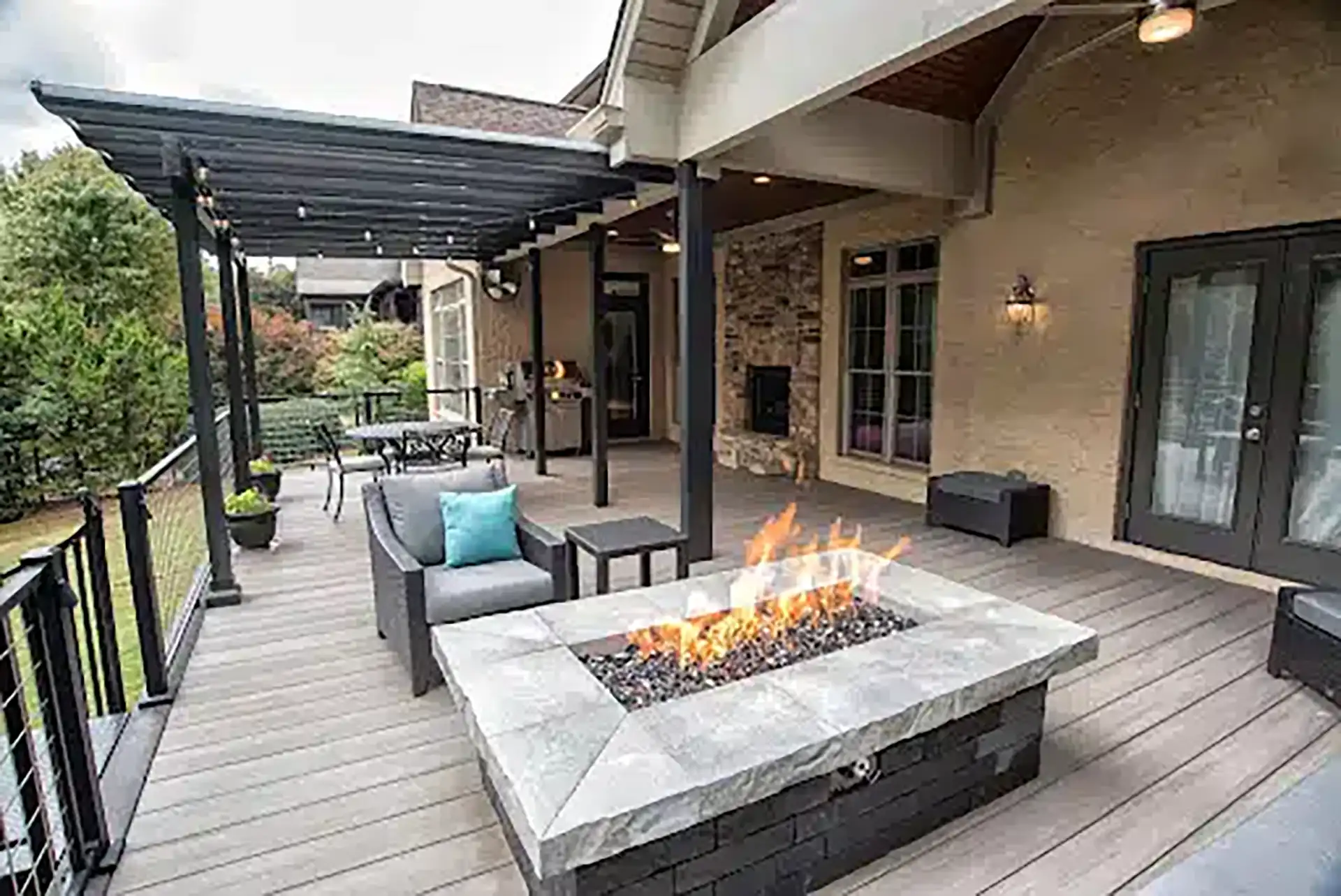 fire pit and fireplace design ideas - outdoor living contractor near me