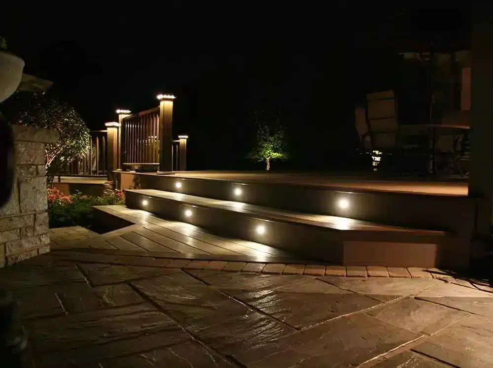 outdoor deck lightings - outdoor living features contractor monee il