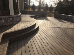 curved Trex composite deck
