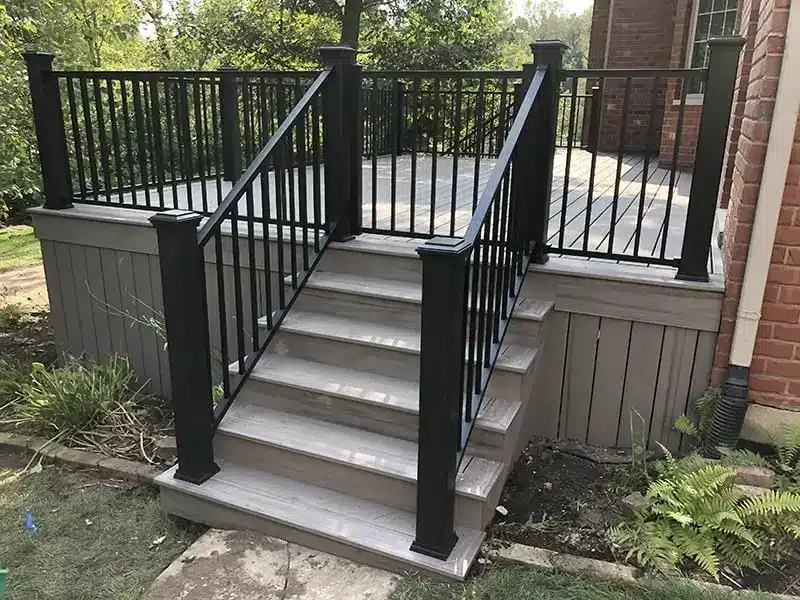 warranties & guarantee composite deck with black railings and skirtings min 1