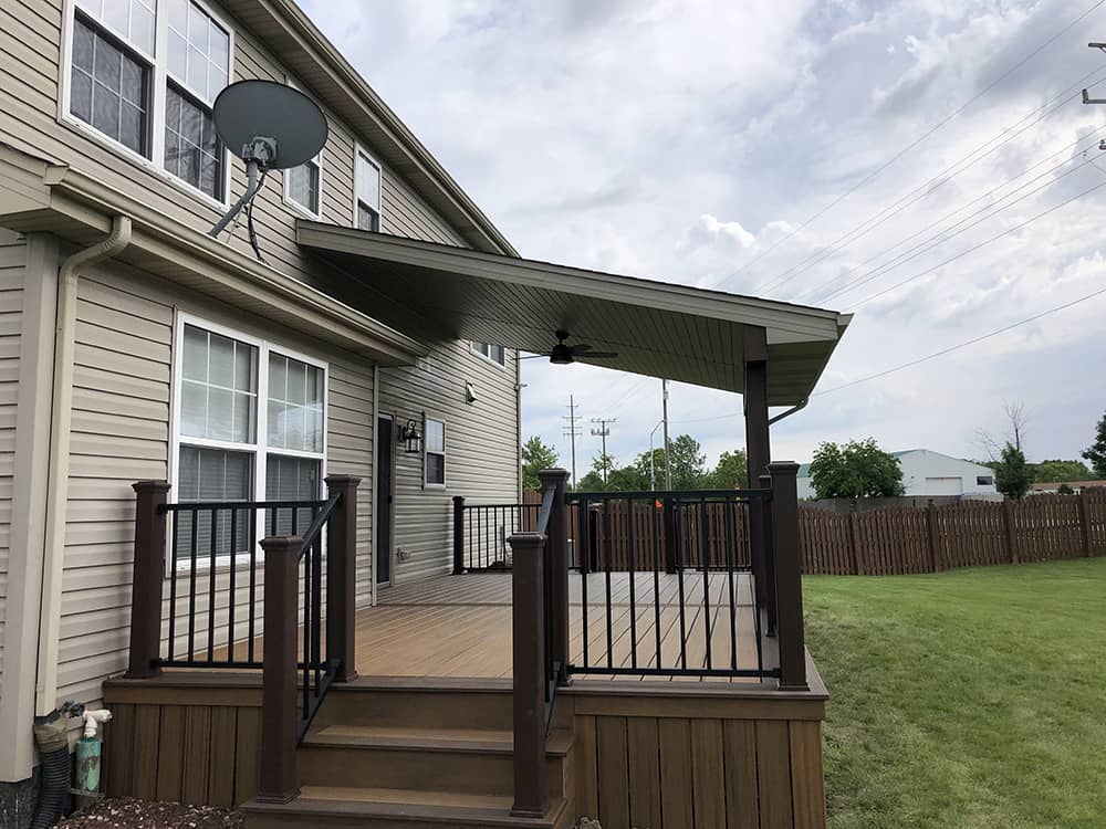 composite deck with shed roof patio cover copys