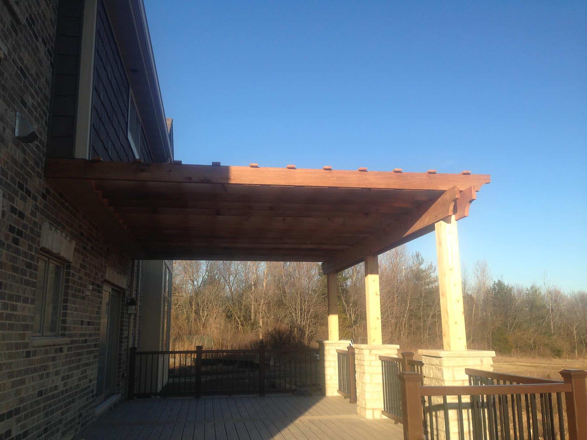 open air deck covering for shade