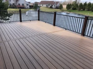 deck with railing - how to build a deck - DIY Deck Vs Deck Contractor