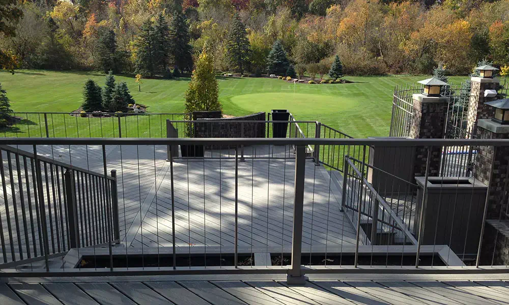 deck and railing contractor - custom design multi-level deck builder