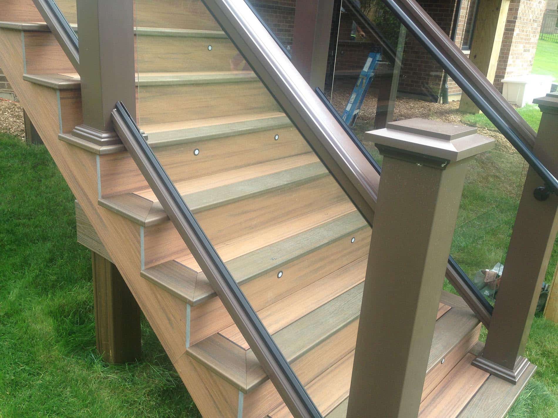 glass railing for deck installation
