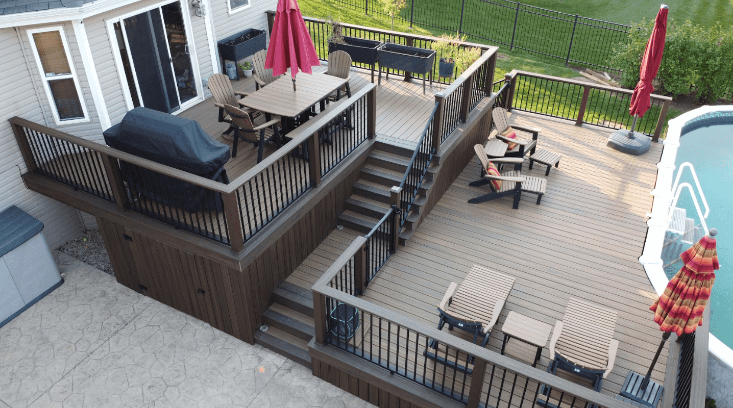 photo of multi-level deck