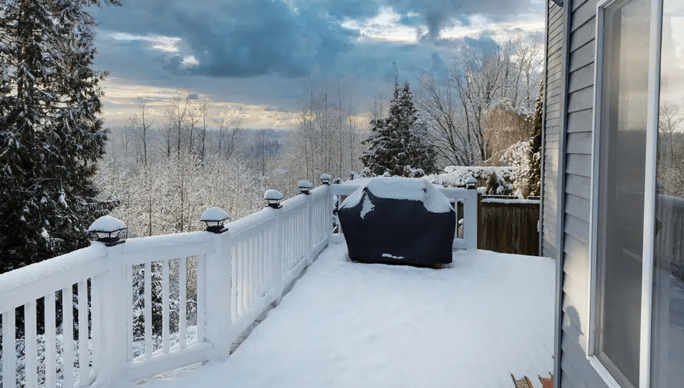 winter patio and wood deck maintenance